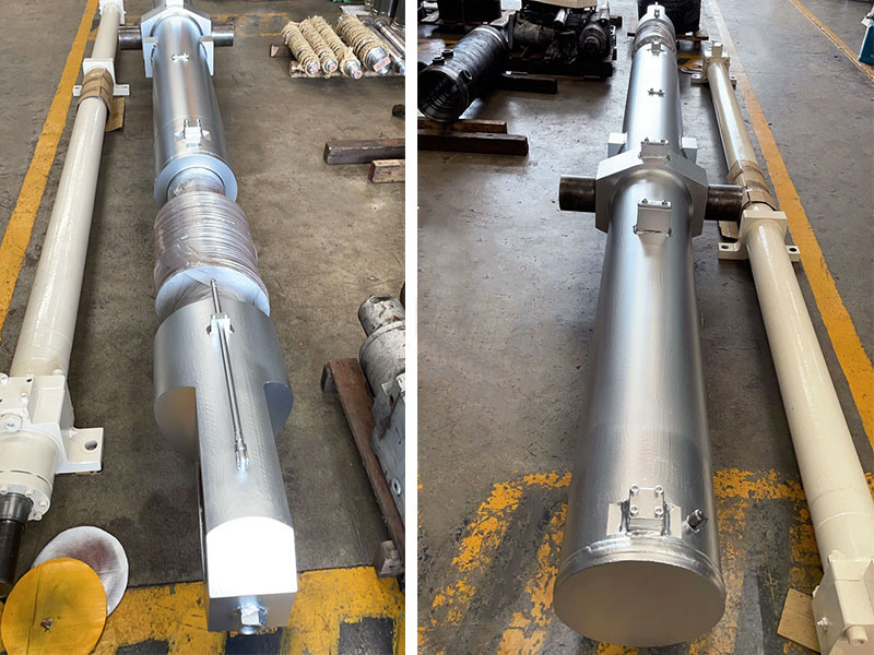 Tilting cart hydraulic cylinder